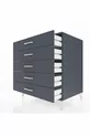 Commode Kronos 5 tiroirs Anthracite-Anthracite