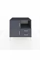 Commode Kronos avec 2 étagères, 2 tiroirs et 2 portes Anthracite-Anthracite