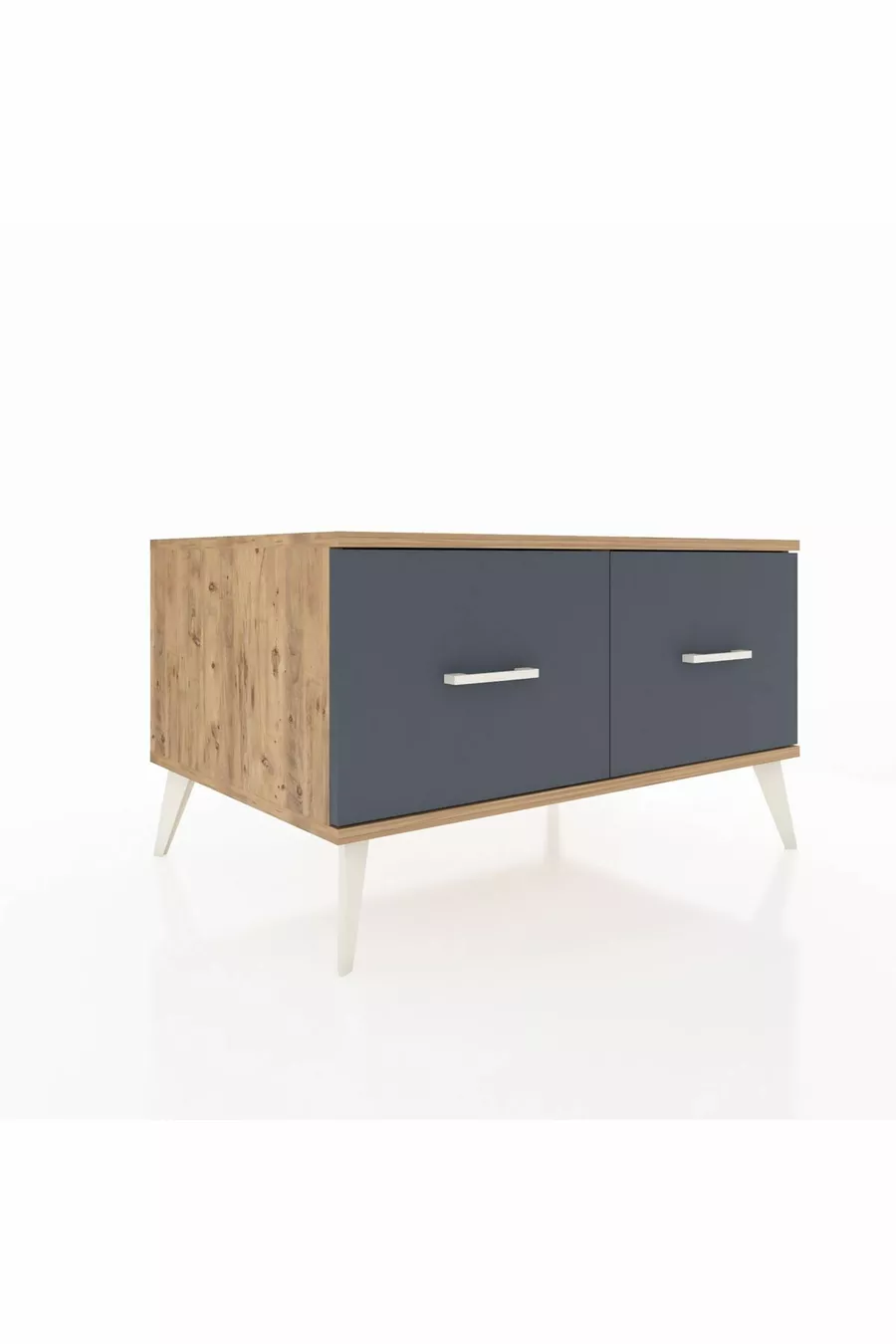 Commode Kronos 2 tiroirs Pin-Pin/Anthracite