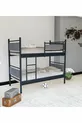 Gm Star Lits superposés Bois et Métal Noir-anthracite Gris