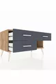 Commode Hyperion 3 tiroirs Pin-Pin/Anthracite