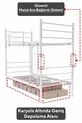 Lit superposé Trend compatible avec matelas, métal blanc séparables