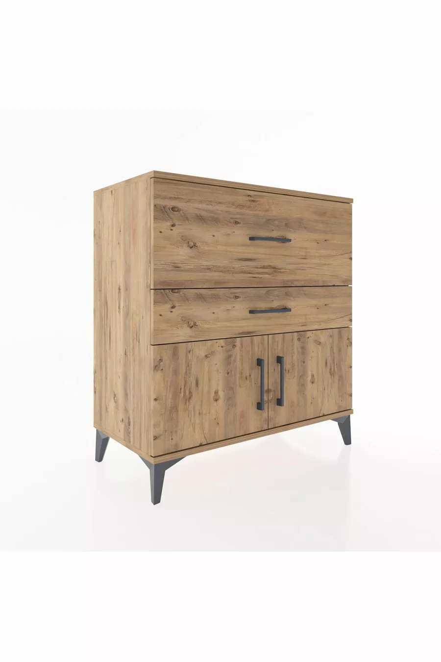 Commode Hyperion 2 tiroirs 2 portes Pin-Pin