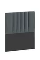 Tête de lit, Tête Lotus Anthracite, Tête de lit pour lit simple avec options de taille