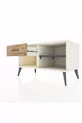 Hyperion Dresser Single Shelf Single Drawer Moonstone-Anthracite/Pine