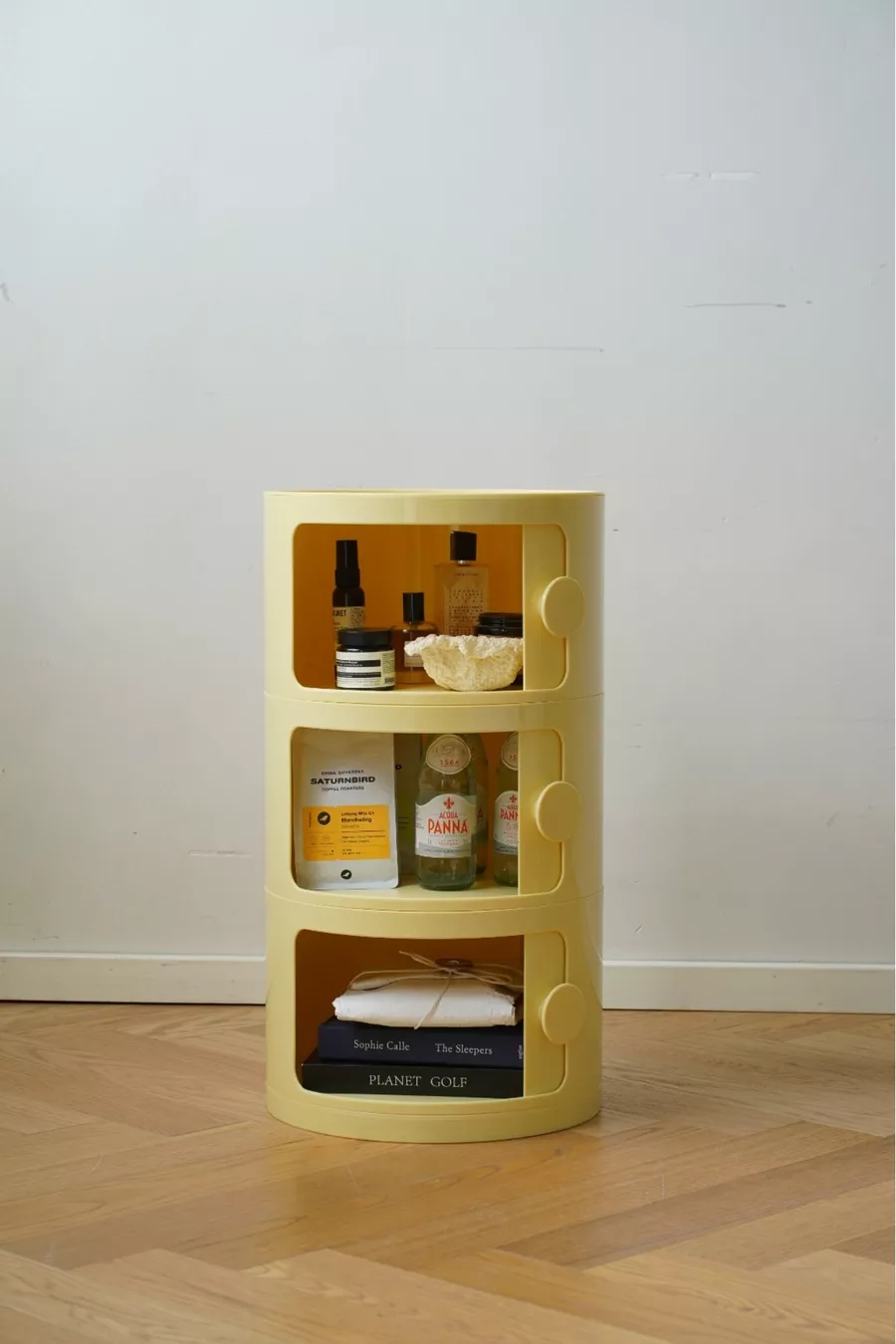Duru 3-Drawer Nightstand Ecru