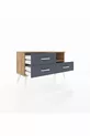 Arges Dresser Single Shelf 3 Drawers Pine-Pine/Anthracite