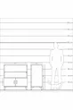 Commode Kronos 3 étagères 2 portes Anthracite-Sapin