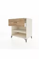 Commode Kronos à une étagère et un tiroir, Pierre de lune-Pin