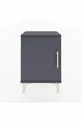 Table de chevet Arges à 2 étagères et 1 porte, anthracite-anthracite