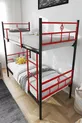 Koza Ranza Schlafzimmertaugliches Rotes Abnehmbares Metall-Etagenbett