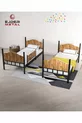 Metal Bunk Bed with Wood Black-Walnut Color (WITHOUT MATTRESS)