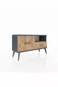 Commode Arges à une étagère et 2 tiroirs Anthracite-Pin
