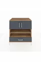 Kronos Dresser with 4 Shelves, 1 Drawer, 2 Doors, Pine-Anthracite