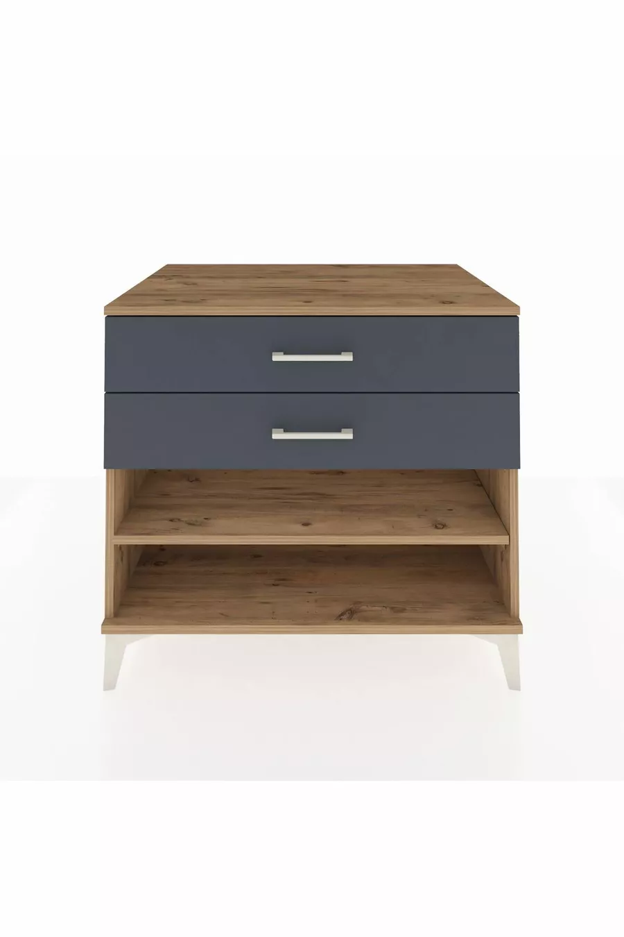Kronos Kommode Ein Regal 2 Schubladen Kiefer-Anthrazit