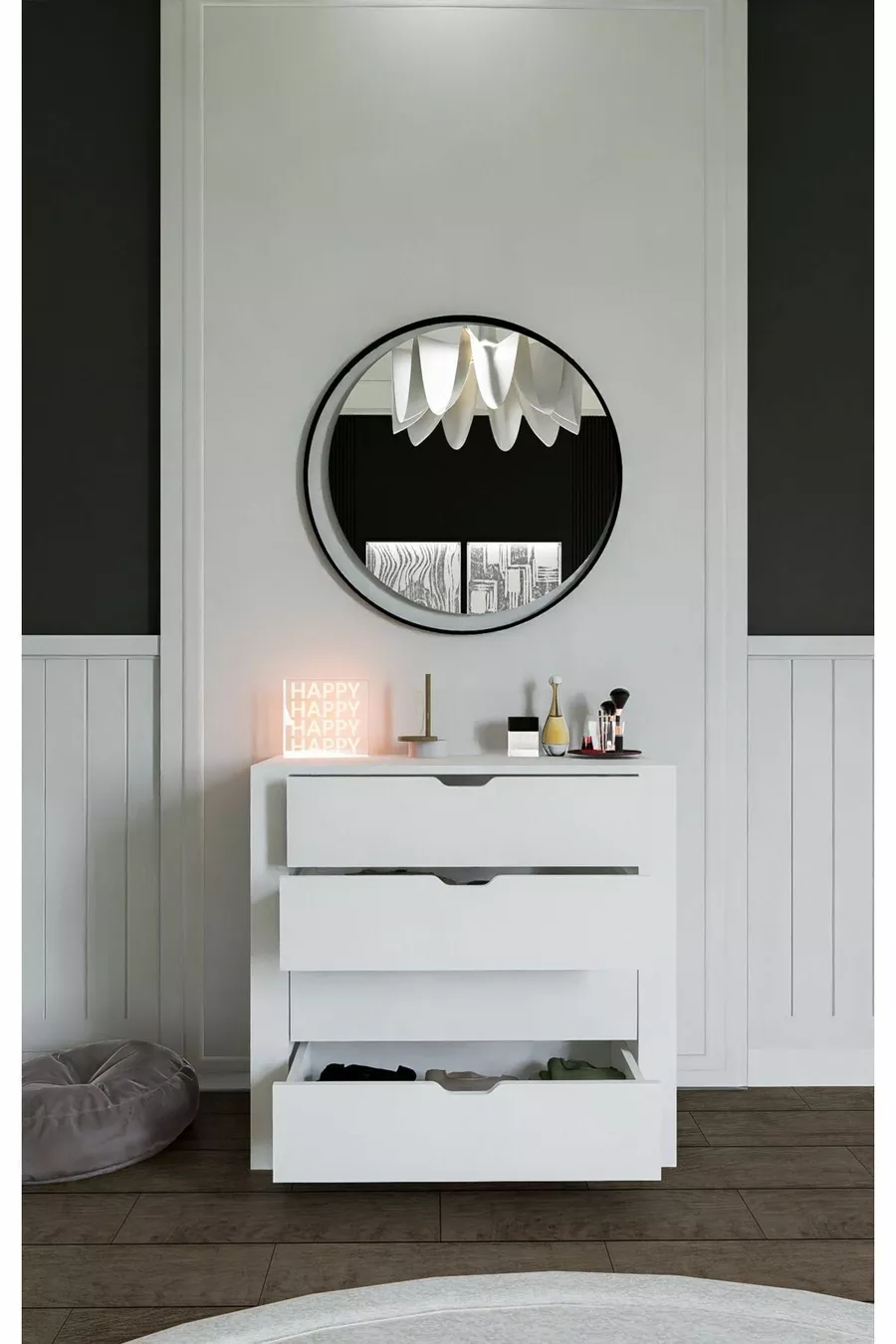 Duru Wit 4-ladenkast Slaapkamer Babykamer Wit X Cm