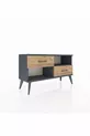 Commode Arges à une étagère et 2 tiroirs Anthracite-Anthracite/Sapin