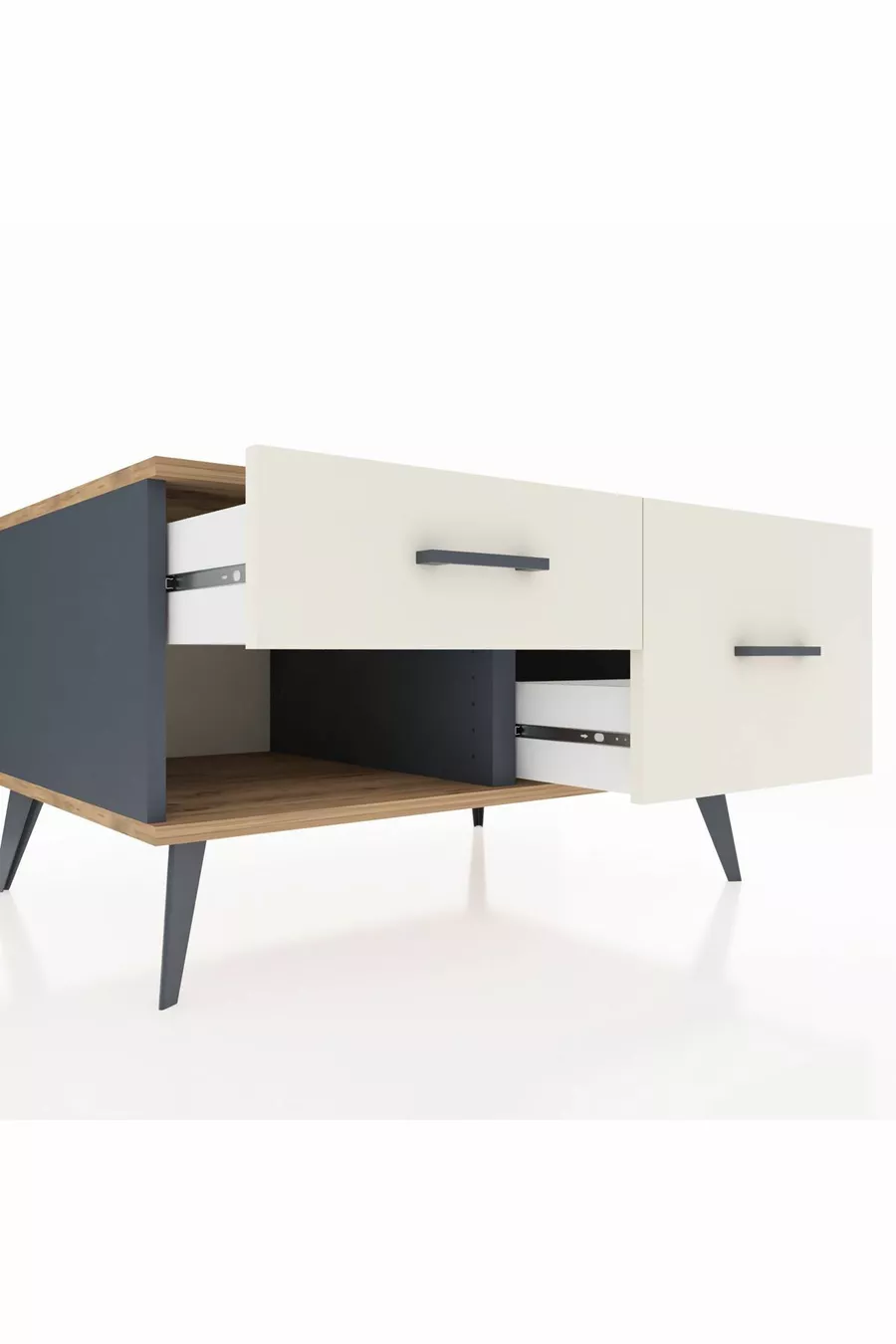Kronos Dresser 2 Drawer Anthracite-Pine/Aytaşı