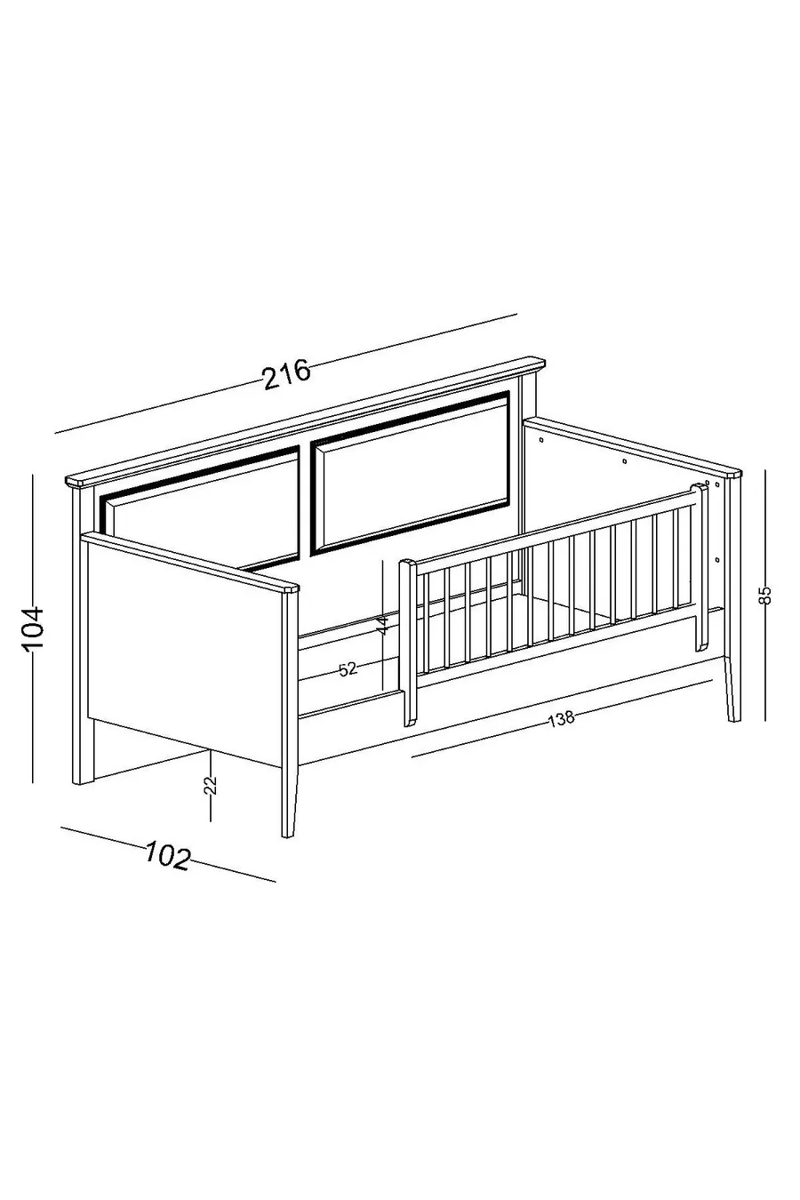 Orion Kinderzimmer (3-türiger Schrank + * Montessori + Kommode)
