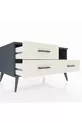 Commode Kronos à une étagère et 3 tiroirs Anthracite-Anthracite/Pierre de Lune