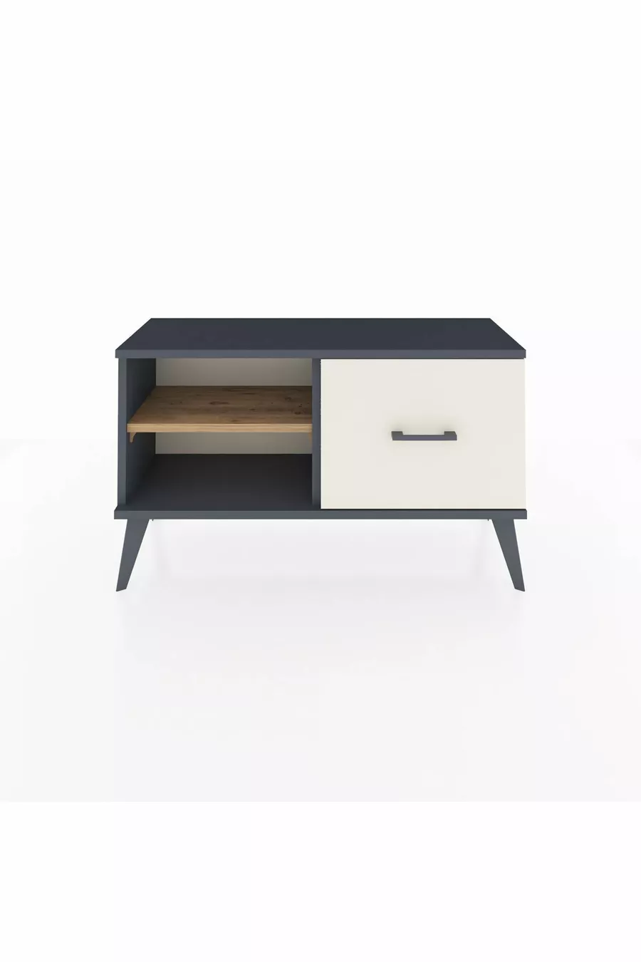 Arges Dresser Single Shelf Single Drawer Anthracite-Pine/Ayataş