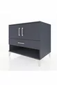 Kronos Dresser with 2 Shelves, 1 Drawer, and 2 Doors, Anthracite-Anthracite