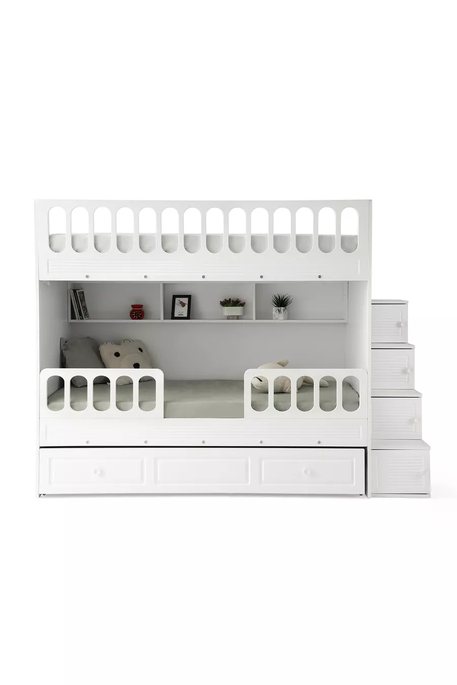 Shutter Bunk Bed Model with Membrane Coating and Steel Support, Double Protective