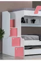 سرير علوي، سرير علوي بأدراج إنجي - وردي