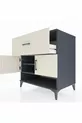 Kronos Dresser with 2 Shelves, 1 Drawer, 2 Doors, Anthracite-Ash