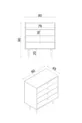 Commode Zen / Armoire polyvalente / Commode à tiroirs / Commode avec portes / Commode 4 tiroirs CM