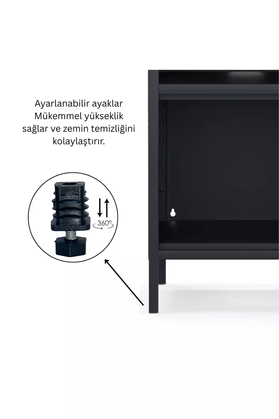 Pera Nachtkastje met Open Planken, 5 x x cm - Verkrijgbaar in 9 Kleuren