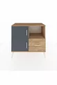 Hyperion Dresser with 2 Shelves, 1 Drawer, and 2 Doors, Pine-Anthracite/Pine