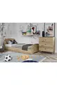 Set Camera da Letto Soft Rovere - Letto, Armadio con 3 Ante, Comò con 3 Cassetti, Tutto in MDF