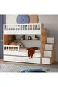 Zümrüt Bunkbed mit Kinderbett, Stahlgestütztes Membranbeschichtung % MDF