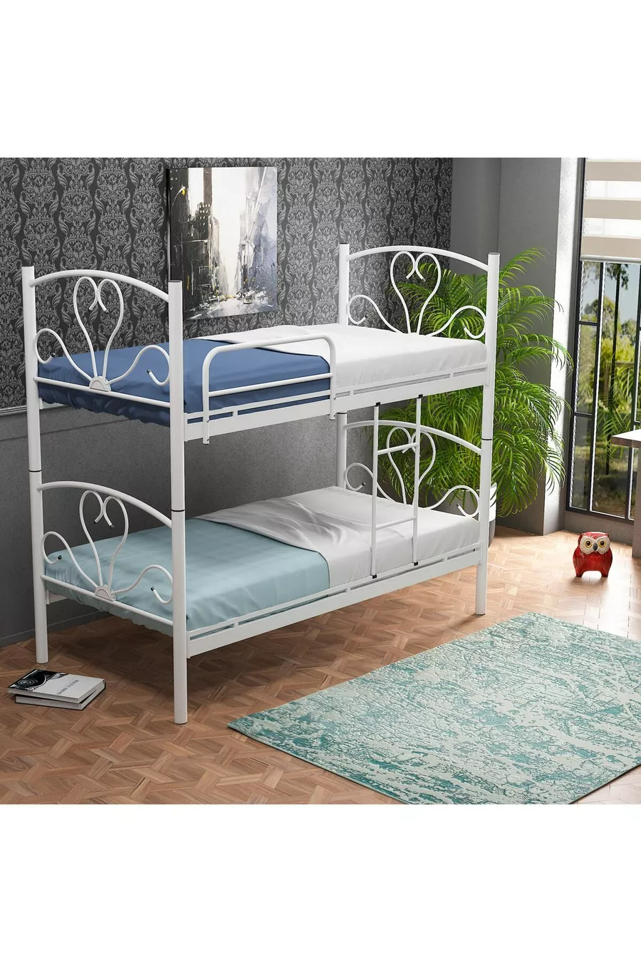 Lits superposés Lit en métal et cadre de lit (SANS MATELAS)