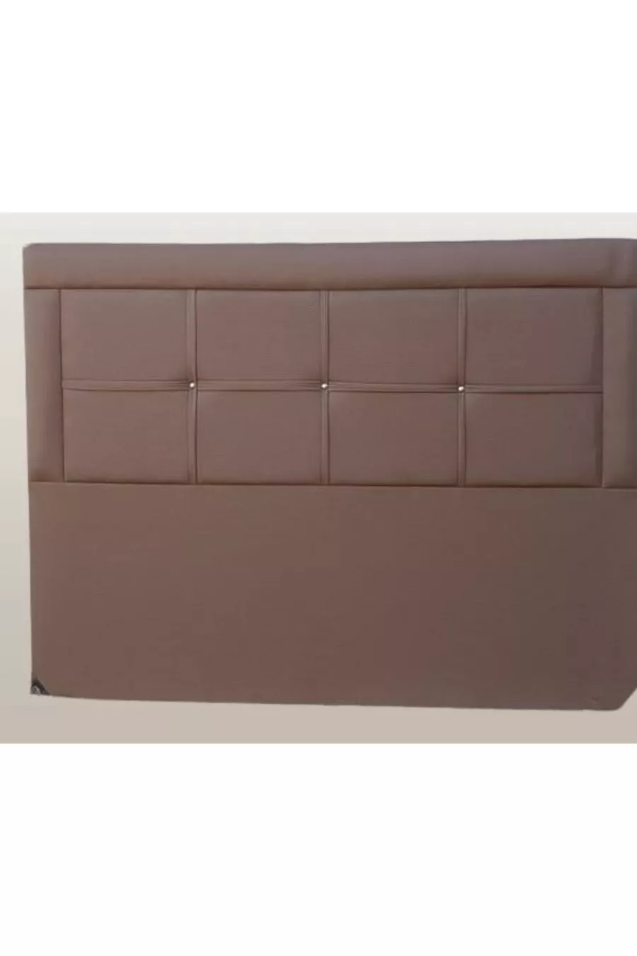 Titel DK Doppelbett Braun Geflochtene Optik Kunstleder Stoff Handgefertigt