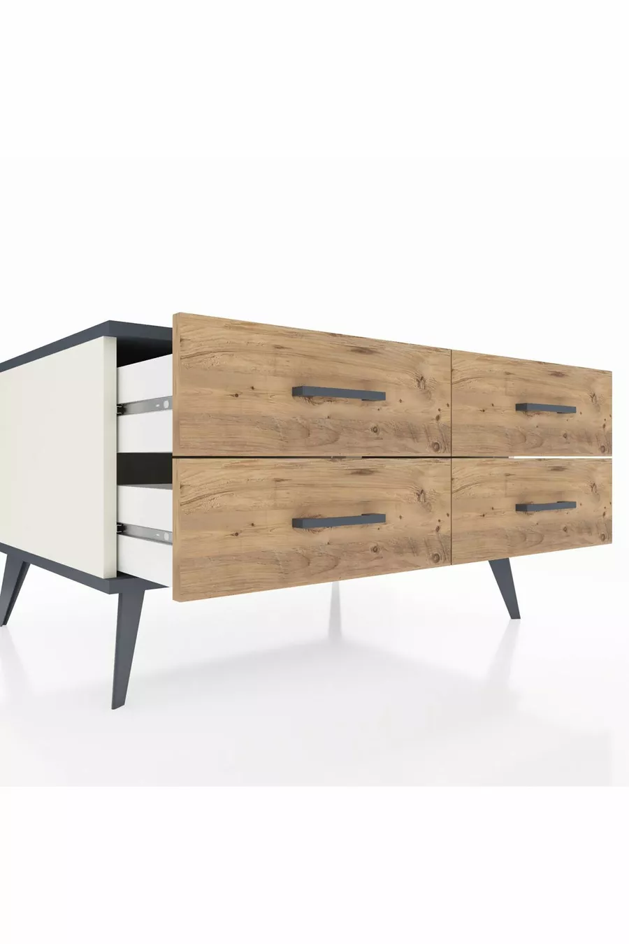 Kronos Kast 4 Planken Agaat-Antraciet/Den