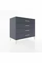 Commode Hyperion 4 tiroirs Anthracite-Anthracite