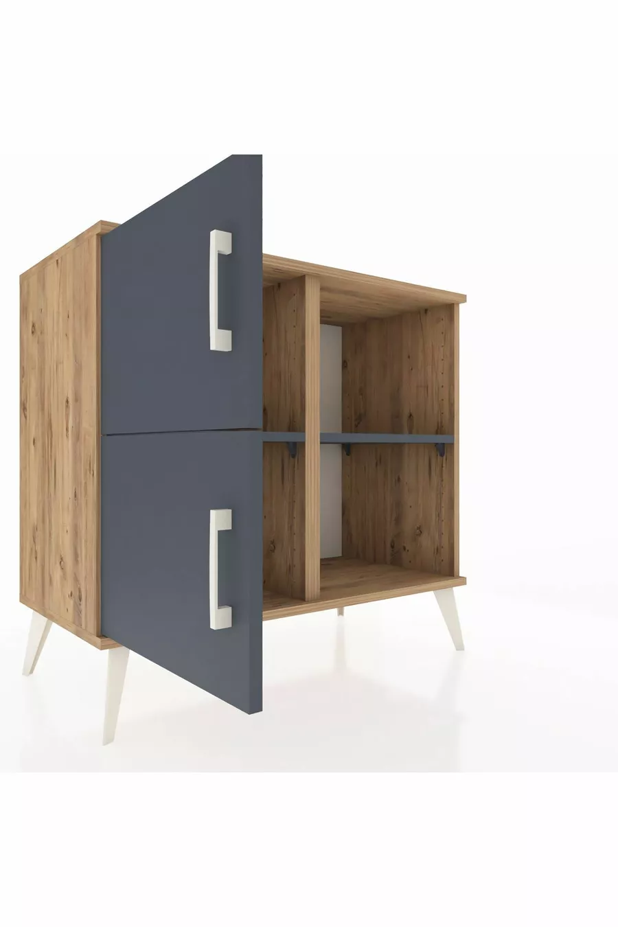 Hyperion Dresser 2-Shelf 2-Door Pine-Anthracite