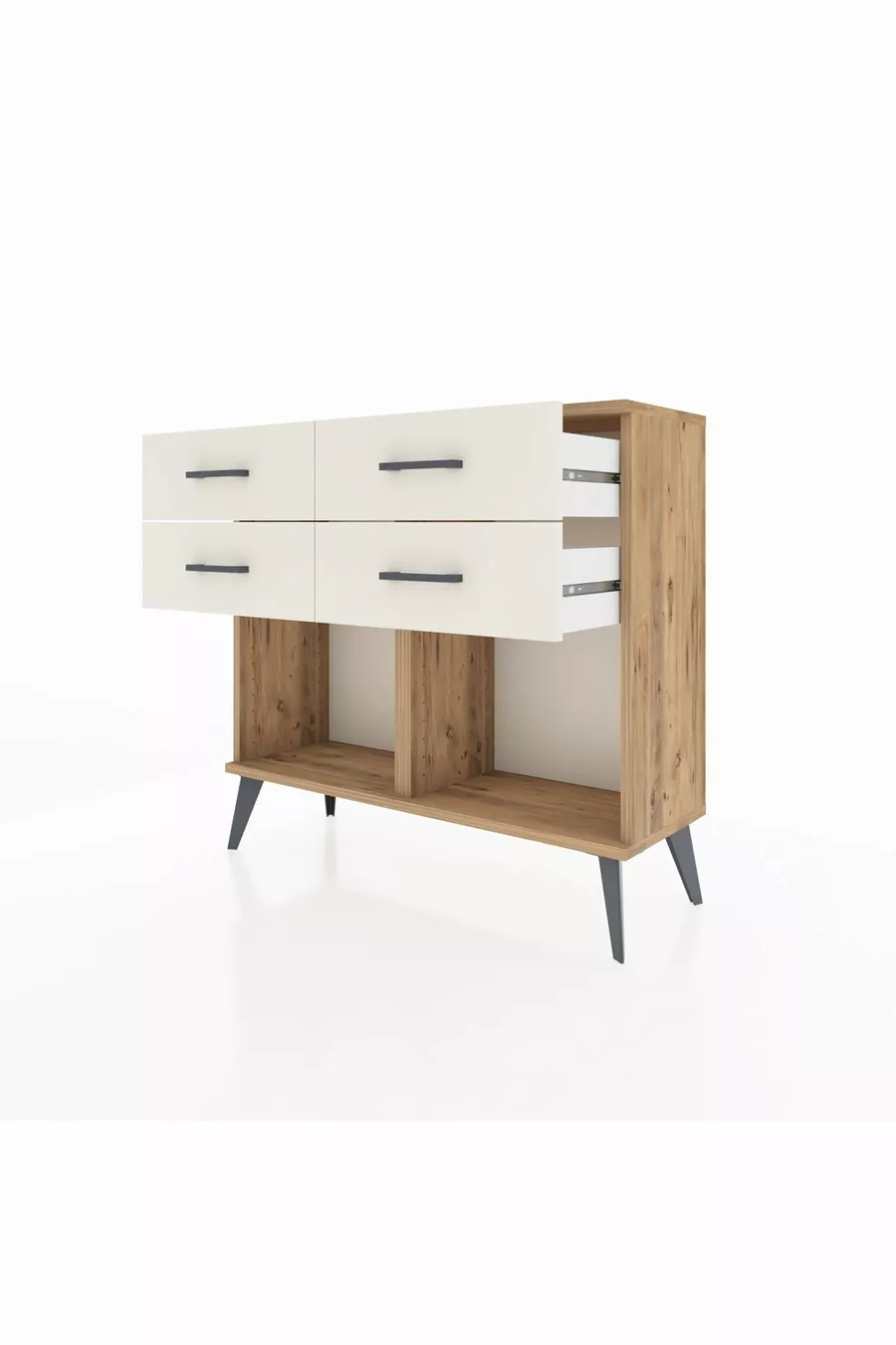 Commode Arges 4 tiroirs Pin-Pin / Pierre de lune