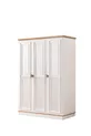 Chambre d'enfant, Armoire Zenit à 3 portes, Lit en sofa avec barrières pour enfants