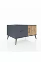 Commode Kronos avec une étagère, un tiroir et une porte, Anthracite-Sapin/Anthracite