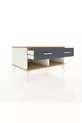 Commode Kronos à 2 tiroirs Marbre-de-lune-Épicéa/Anthracite
