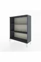 Commode Arges 2 étagères Anthracite-Anthracite