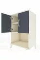 Commode Hyperion 2 étagères 2 portes Pierre de lune-Anthracite