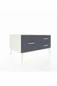 Commode Kronos 3 tiroirs Pierre de lune/Pierre de lune/Anthracite