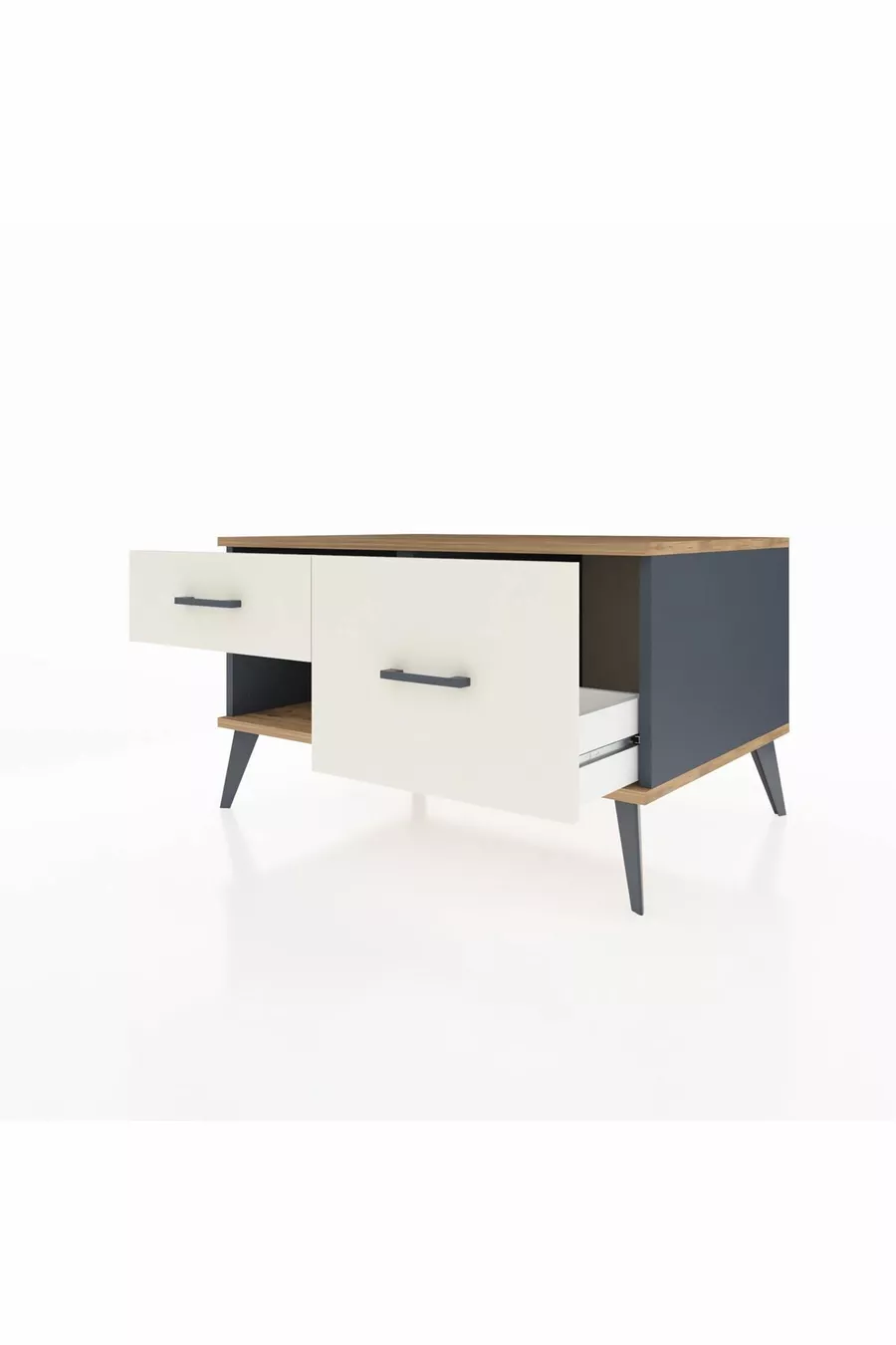 Kronos Dresser 2 Drawer Anthracite-Pine/Aytaşı