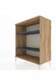 Commode Hyperion 2 étagères Pin-Anthracite