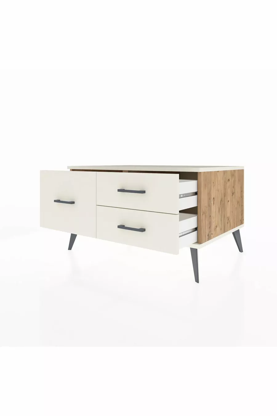 Commode Kronos à 3 tiroirs Pin-Pierre d'Agate