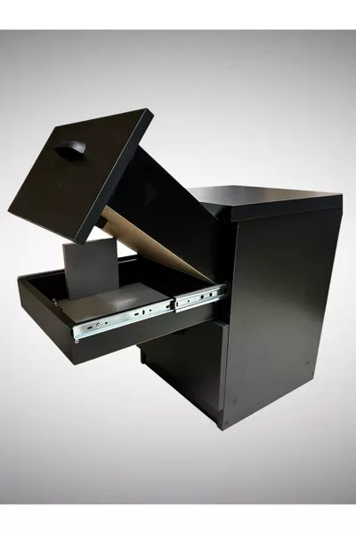 drawer with secret compartment (magnetic card)